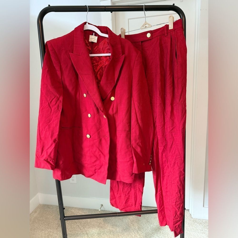 NWT Tommy Hilfiger x Sofia Richie Grainge Red Pant Suit - Picture 5 of 8